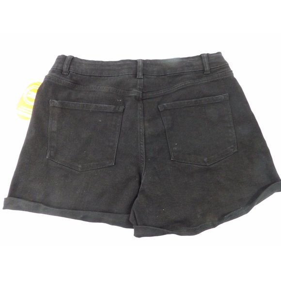 Women's Black Denim Mom Shorts Plus XL(14-16) NWT - Picture 3 of 3